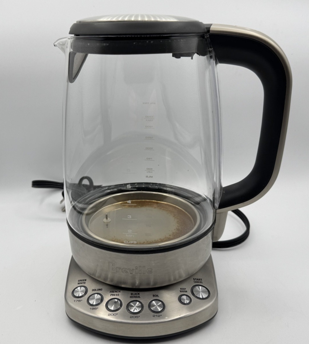 Breville BKE830XL IQ Pure Water Heater Brushed Stainless Steel Glass Kettle 57oz